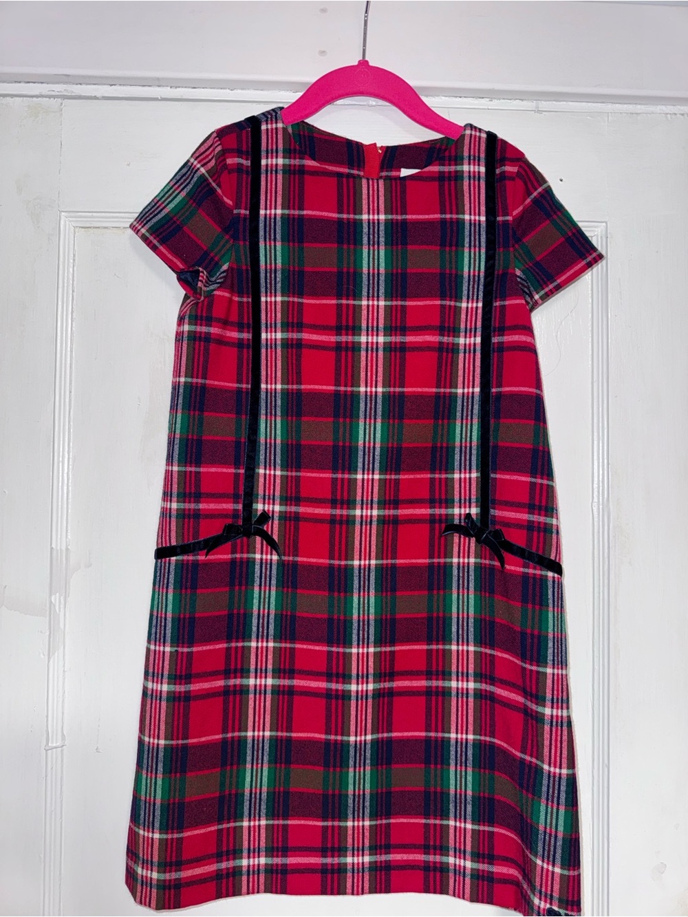 Vineyard Vines Red & Green Tartan Plaid Short-Sleeve Girls Dress
